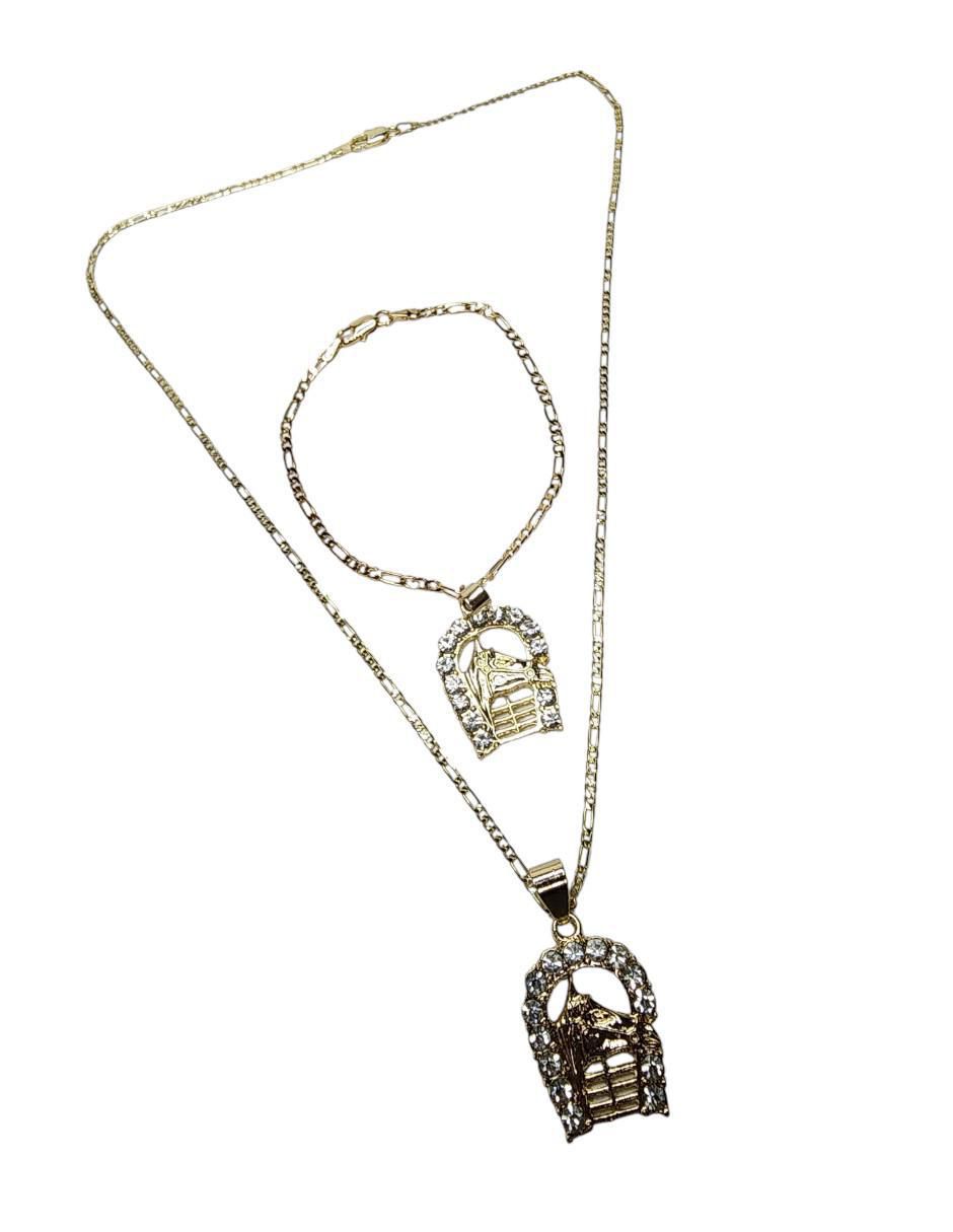 Collar y pulsera de caballo Limerence by Claudia Herrera Equino de oro vermeil 14 k zirconia 3