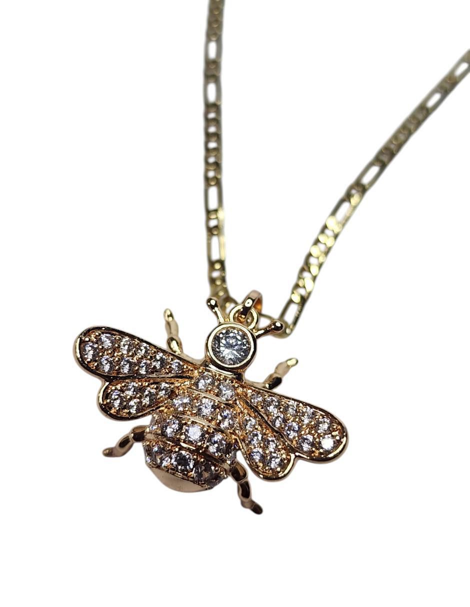 Collar abeja de oro laminado 14 K 3