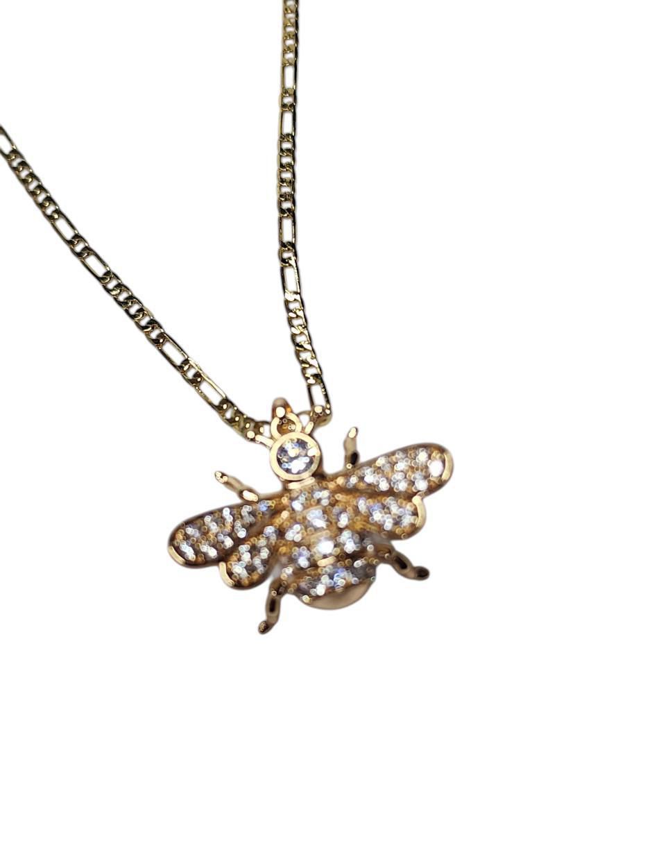 Collar abeja de oro laminado 14 K 4