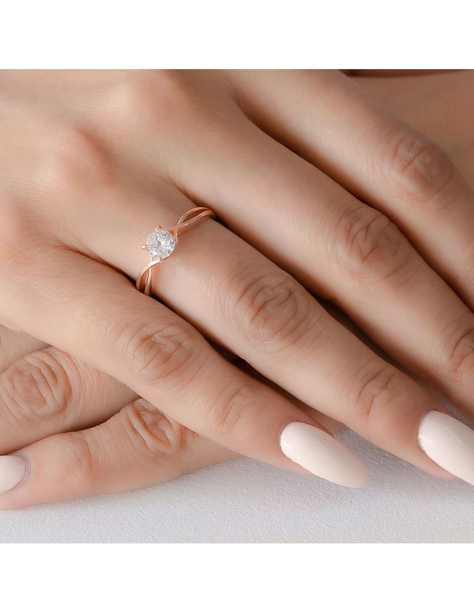 Anillo de compromiso 14 k moissanita 3