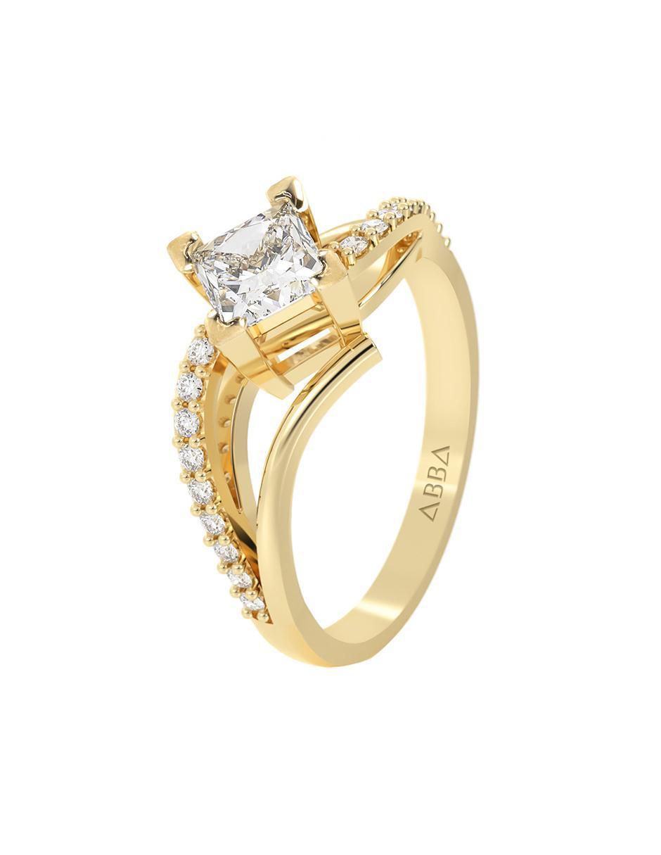 Anillo de compromiso 14 k 7