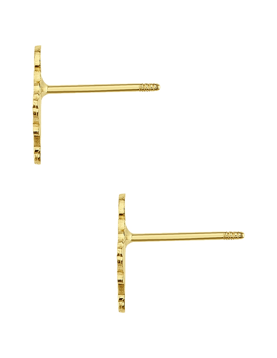 Broqueles de oro amarillo 14 K con acabado esmaltado 4