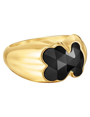 Anillo de oso Icon Color Oso P 925 de plata ónix brillante