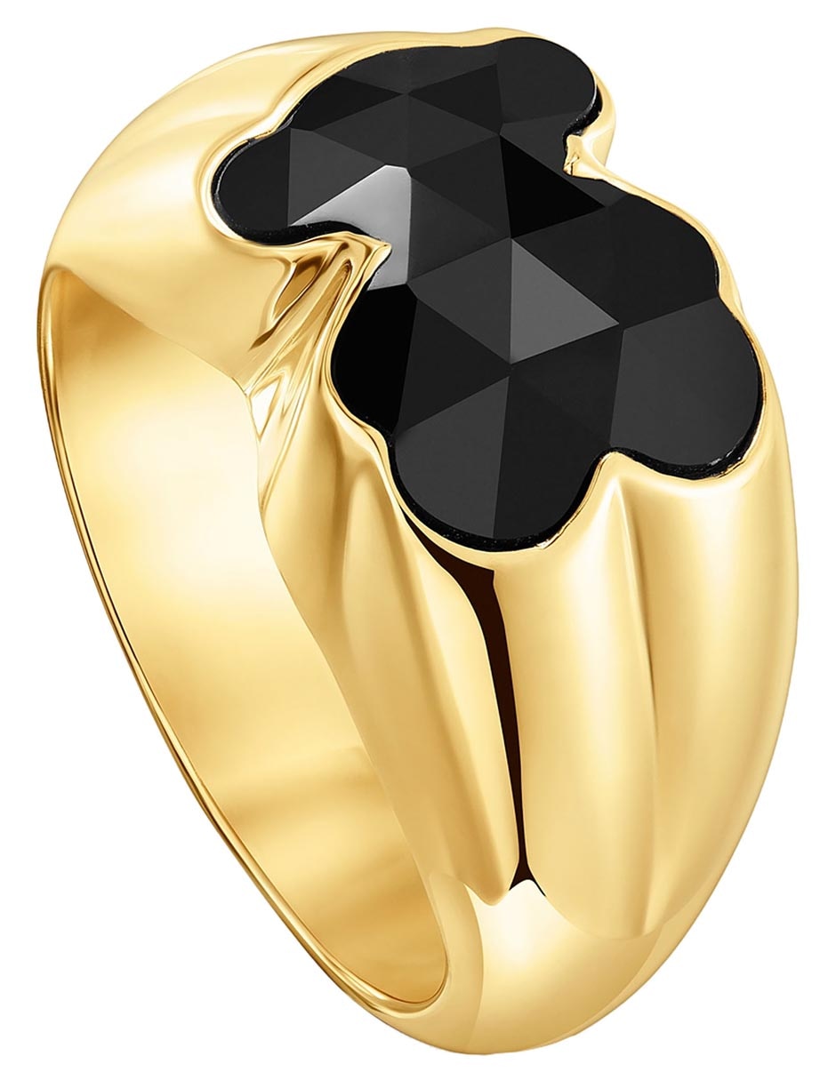 Anillo de oso Icon Color Oso P 925 de plata ónix brillante 6