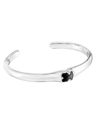 Brazalete de plata con ónix P 925 Icon Color acabado pulido