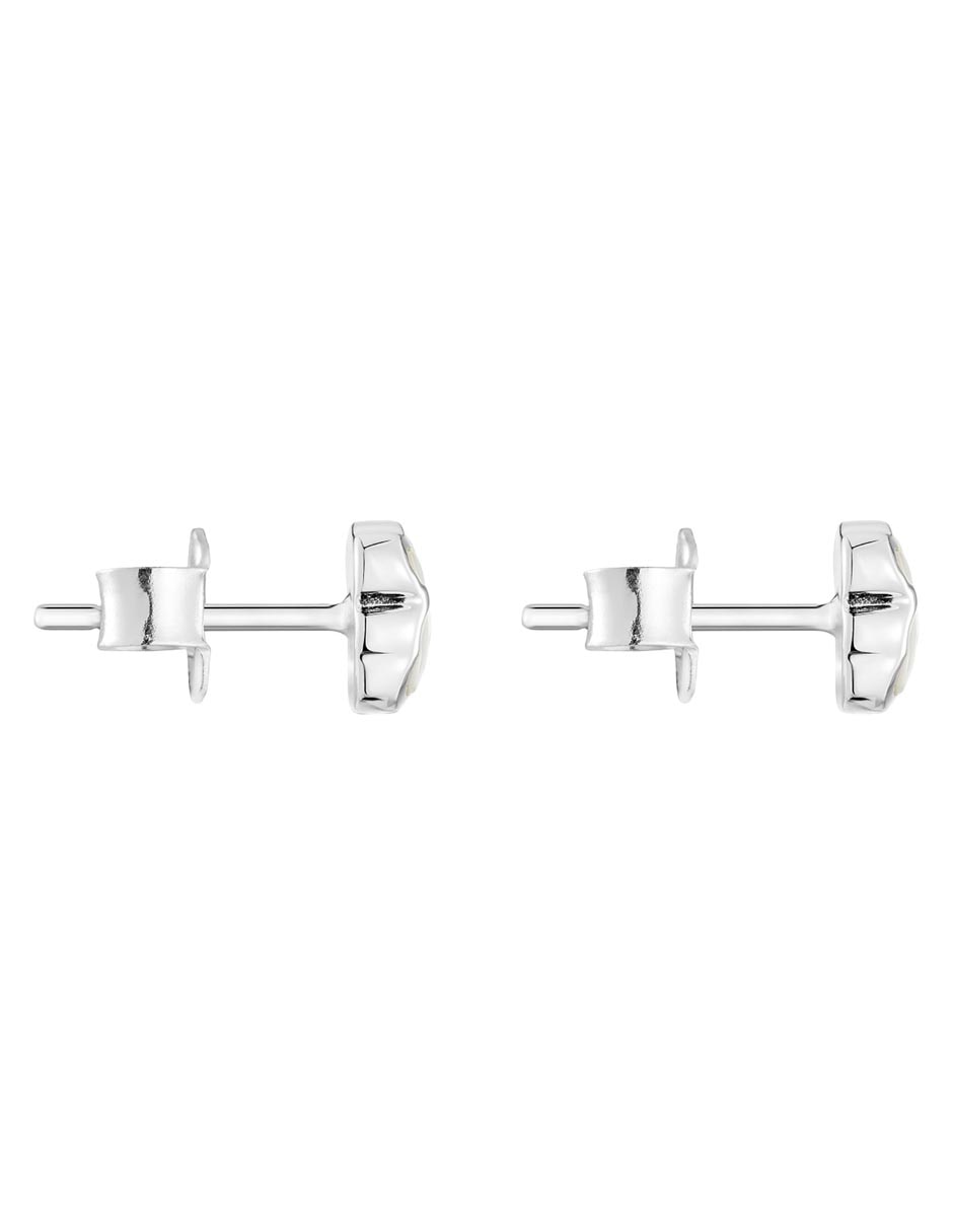 Aretes de oso Icon Color de plata P 925 con acabado brillante nácar 2