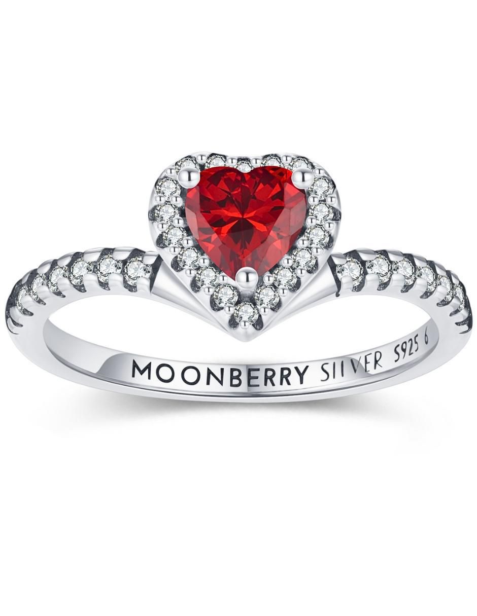 Anillo de corazón Eternity Moments P 925 de plata zirconia cúbica brillante 8