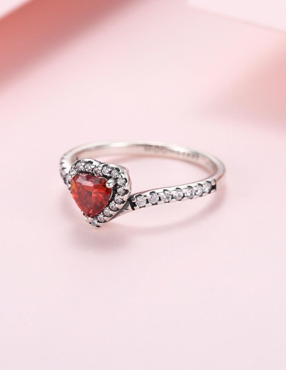 Anillo de corazón Eternity Moments P 925 de plata zirconia cúbica brillante 9