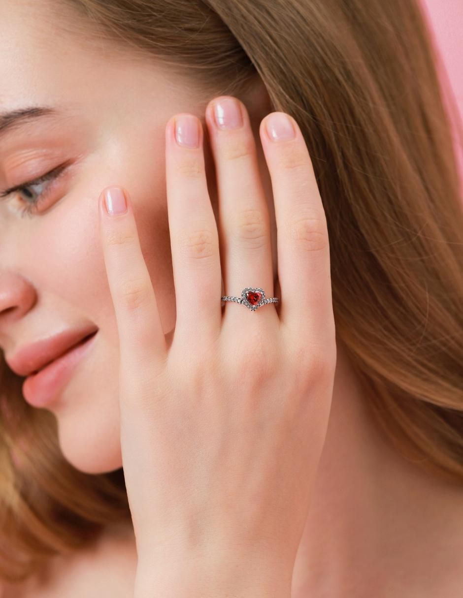 Anillo de corazón Eternity Moments P 925 de plata zirconia cúbica brillante 12
