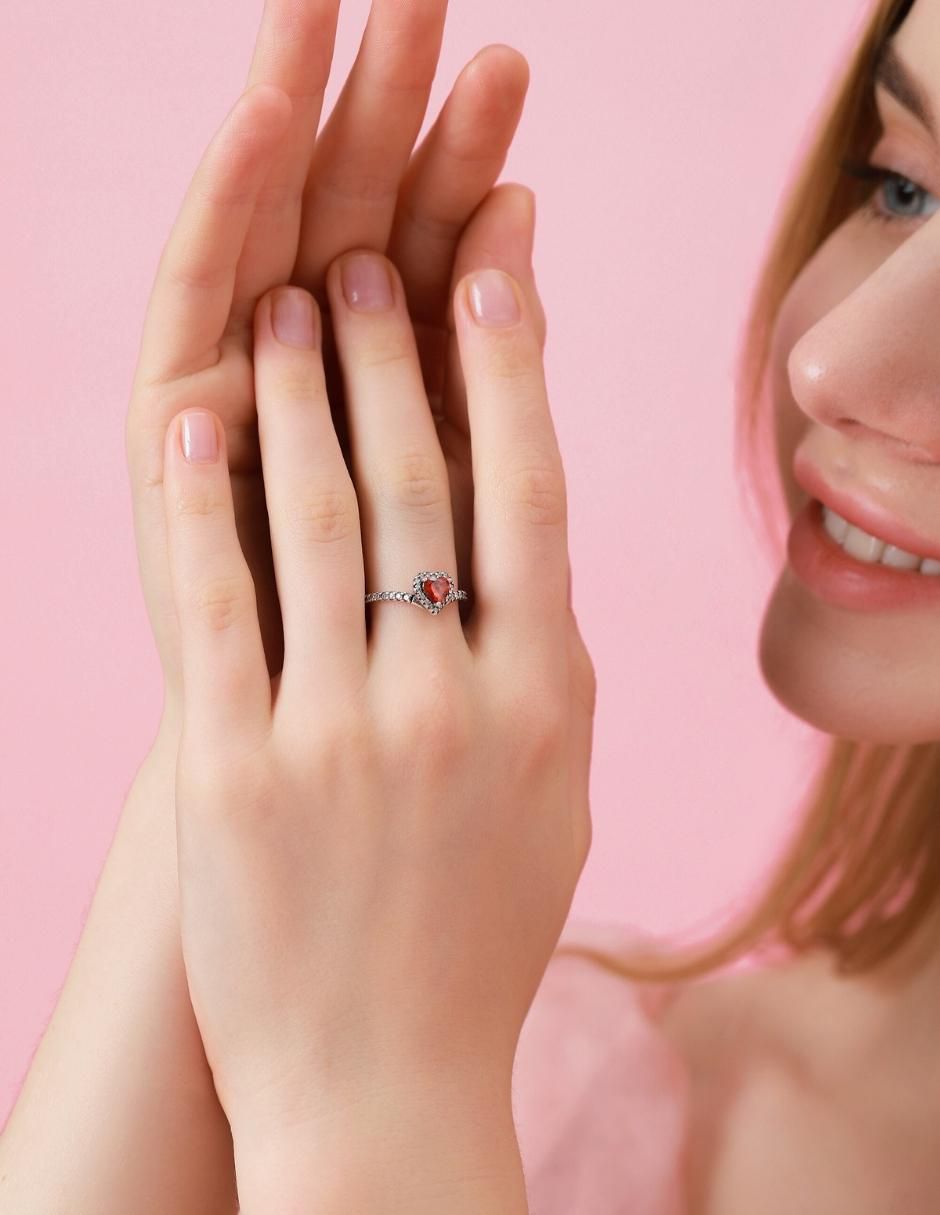 Anillo de corazón Eternity Moments P 925 de plata zirconia cúbica brillante 11