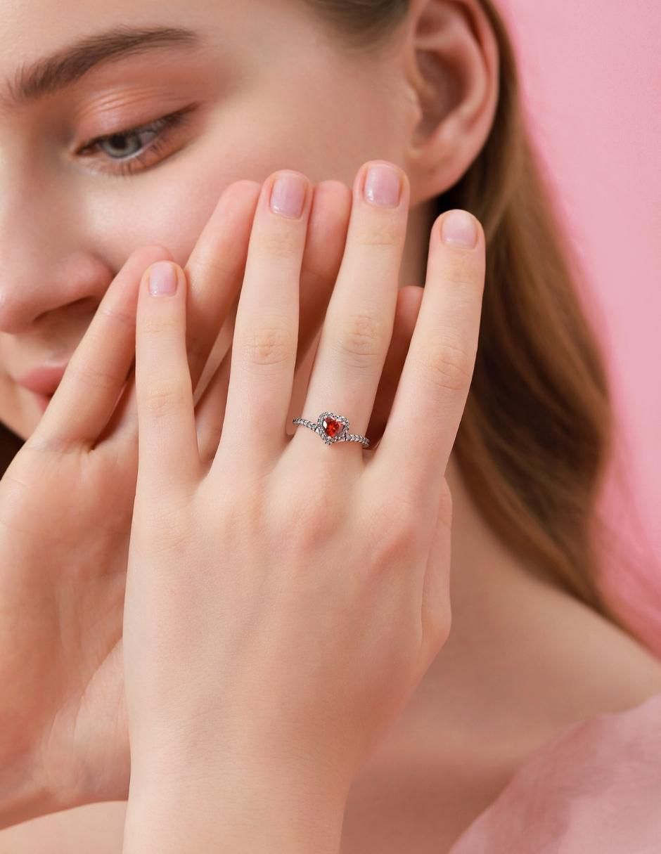 Anillo de corazón Eternity Moments P 925 de plata zirconia cúbica brillante 7