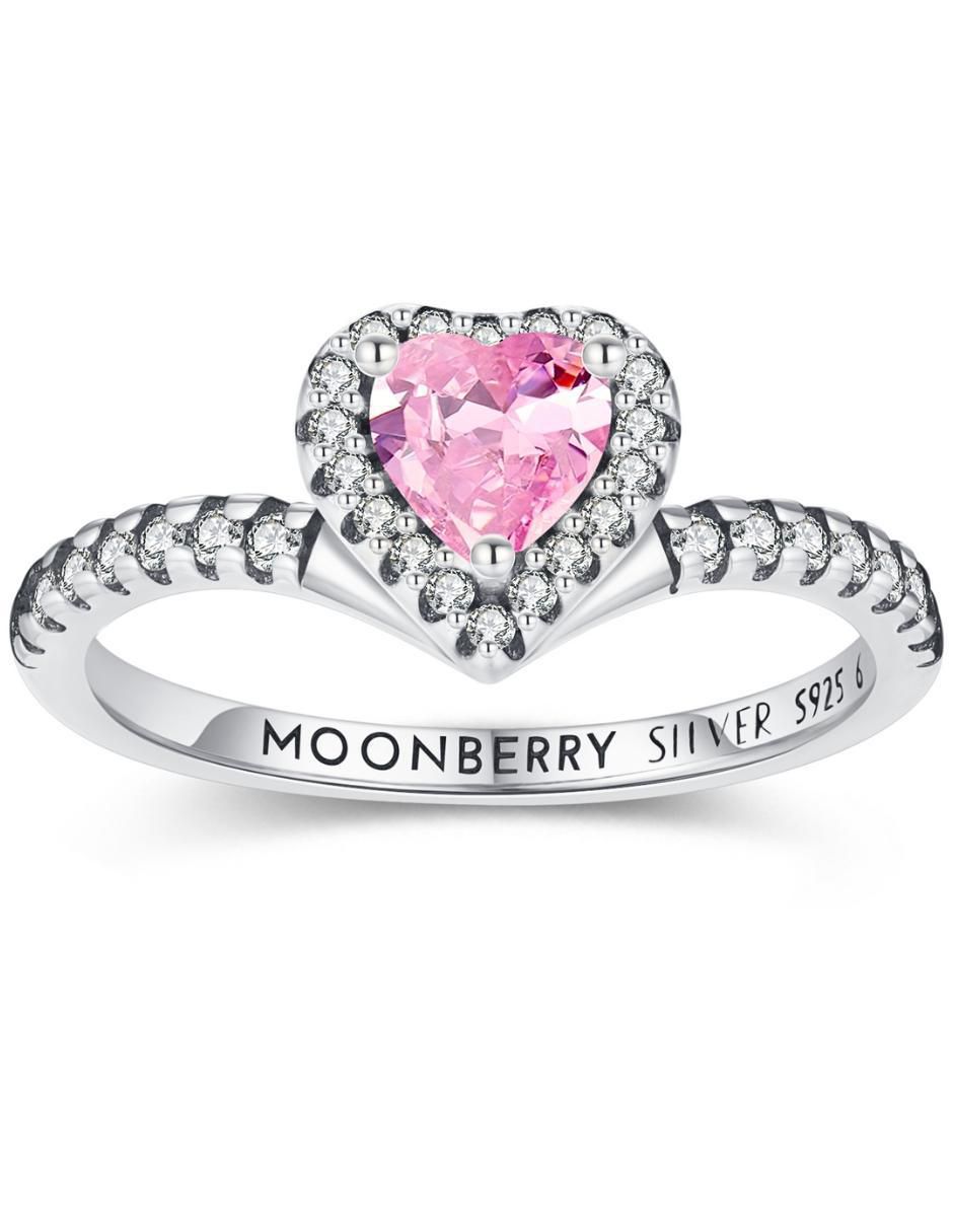 Anillo de corazón Eternity Moments P 925 de plata zirconia cúbica brillante 8