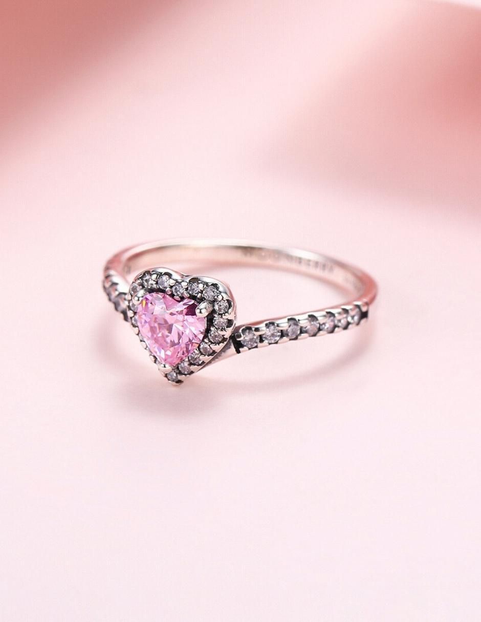 Anillo de corazón Eternity Moments P 925 de plata zirconia cúbica brillante 9