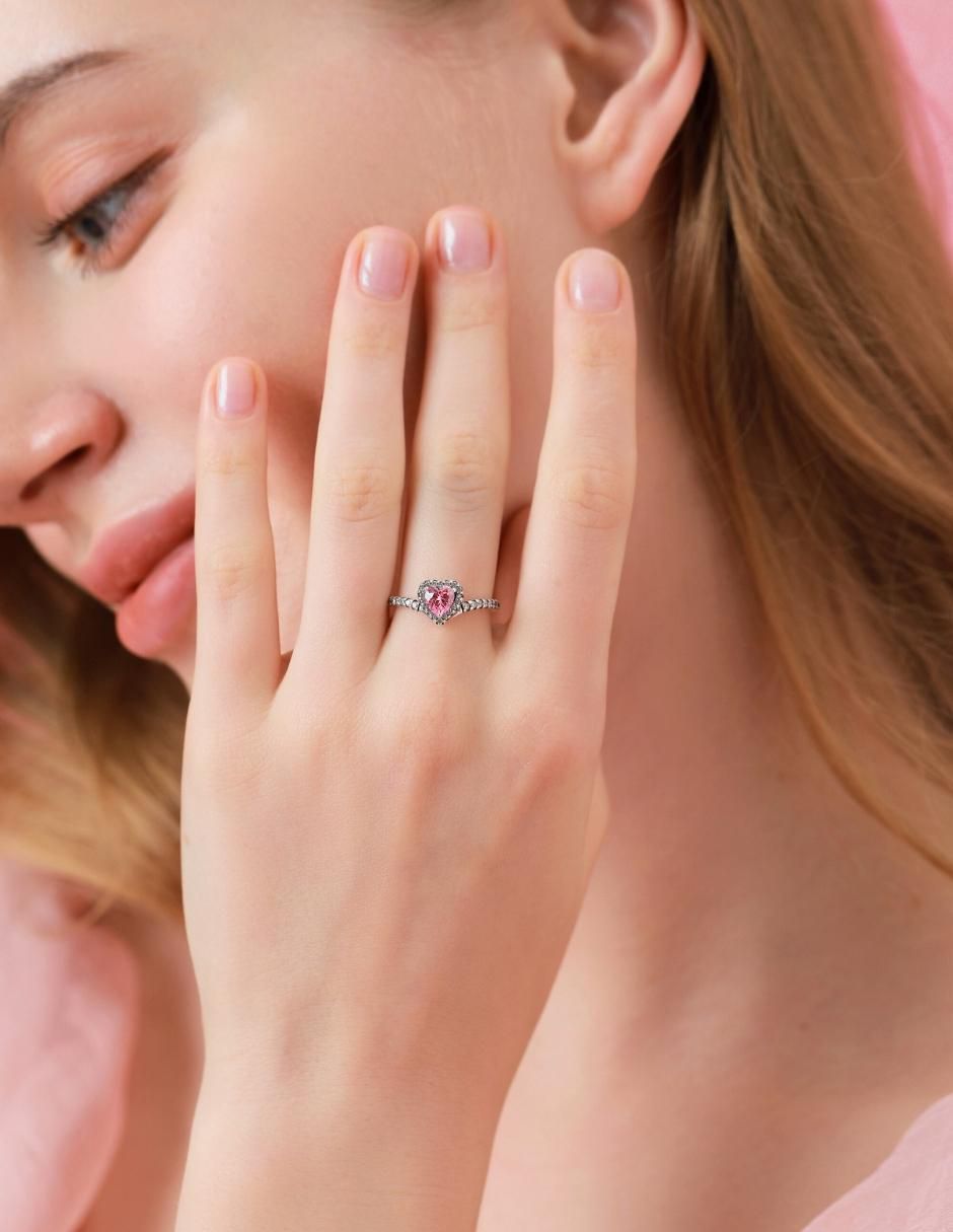 Anillo de corazón Eternity Moments P 925 de plata zirconia cúbica brillante 12