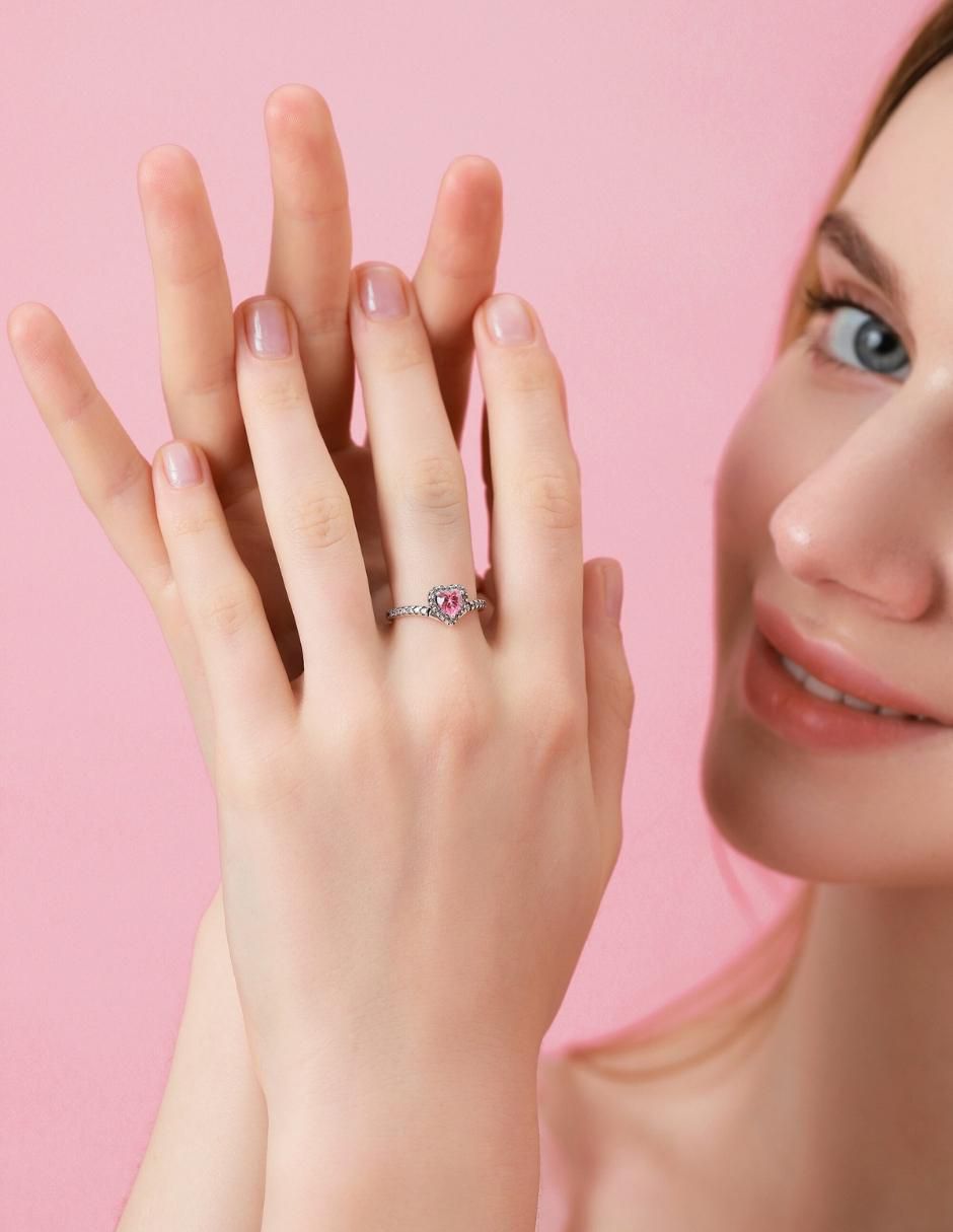 Anillo de corazón Eternity Moments P 925 de plata zirconia cúbica brillante 7
