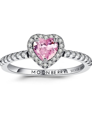 Anillo de corazón Eternity Moments P 925 de plata zirconia cúbica brillante Anillo de corazón Eternity Moments P 925 de plata zirconia cúbica brillante