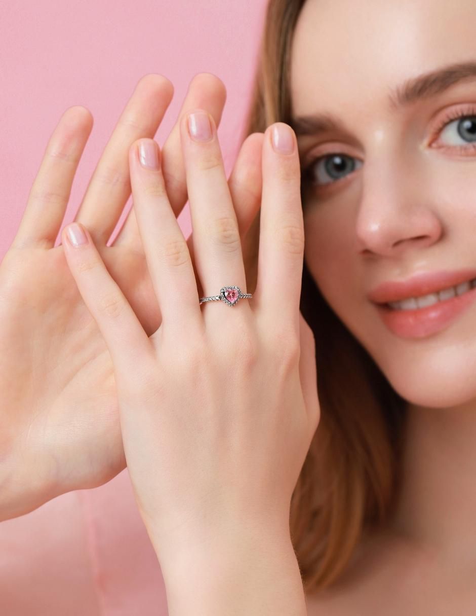 Anillo de corazón Eternity Moments P 925 de plata zirconia cúbica brillante 5