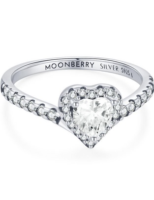 Anillo de corazón Eternity Moments P 925 de plata zirconia cúbica brillante Anillo de corazón Eternity Moments P 925 de plata zirconia cúbica brillante
