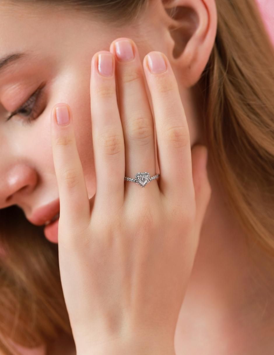 Anillo de corazón Eternity Moments P 925 de plata zirconia cúbica brillante 6