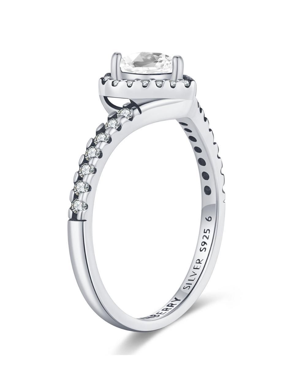 Anillo de corazón Eternity Moments P 925 de plata zirconia cúbica brillante