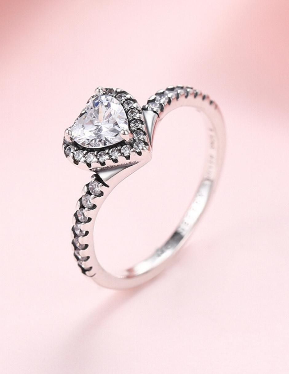 Anillo de corazón Eternity Moments P 925 de plata zirconia cúbica brillante