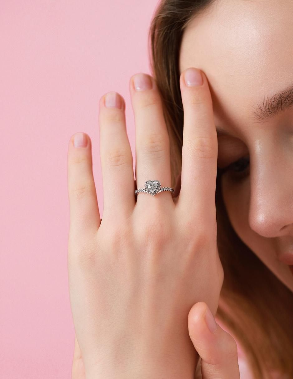 Anillo de corazón Eternity Moments P 925 de plata zirconia cúbica brillante 11