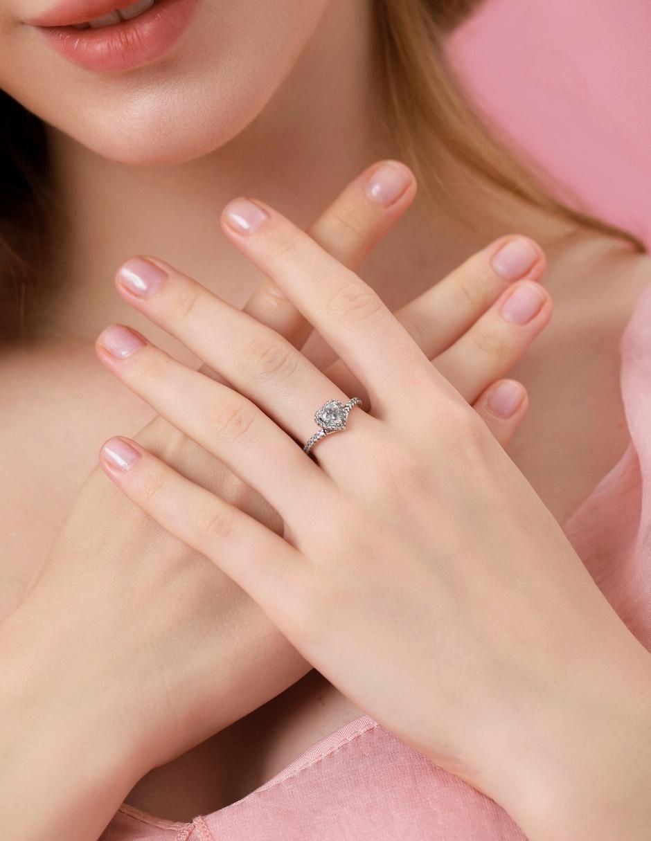Anillo de corazón Eternity Moments P 925 de plata zirconia cúbica brillante 7