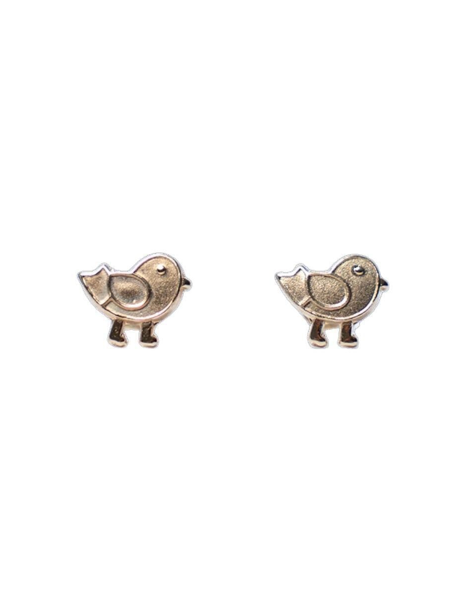 Broqueles de pájaro de oro 10 K con acabado texturizado Broqueles de pájaro de oro 10 K con acabado texturizado
