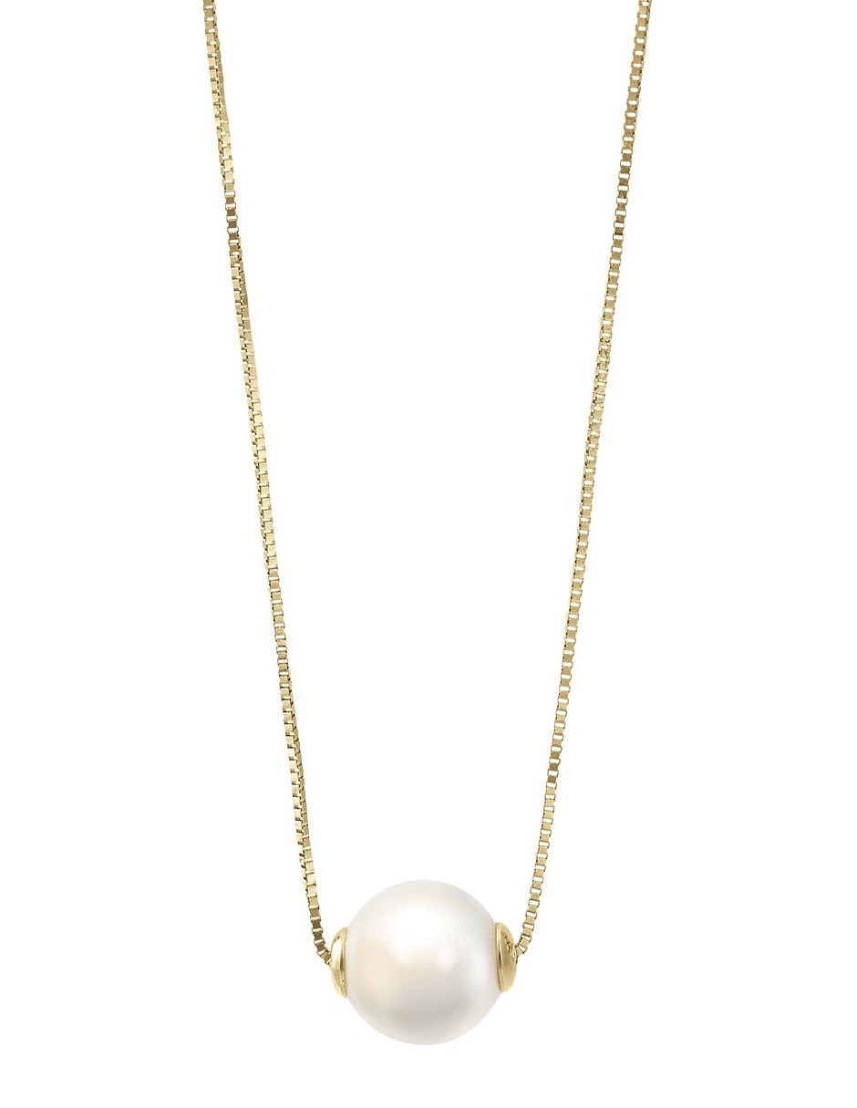 Collar con dije circular de oro 14 K 1