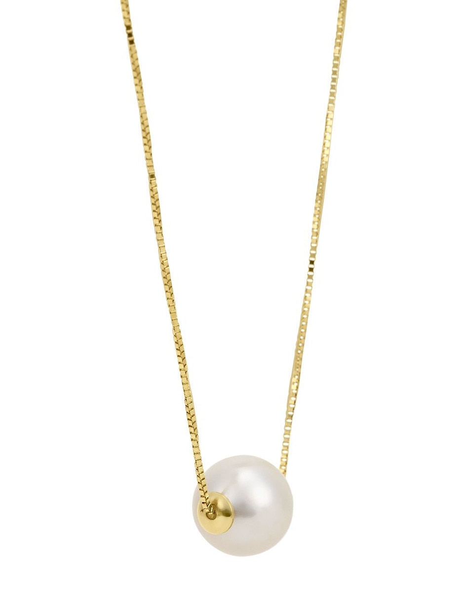 Collar con dije circular de oro 14 K 3