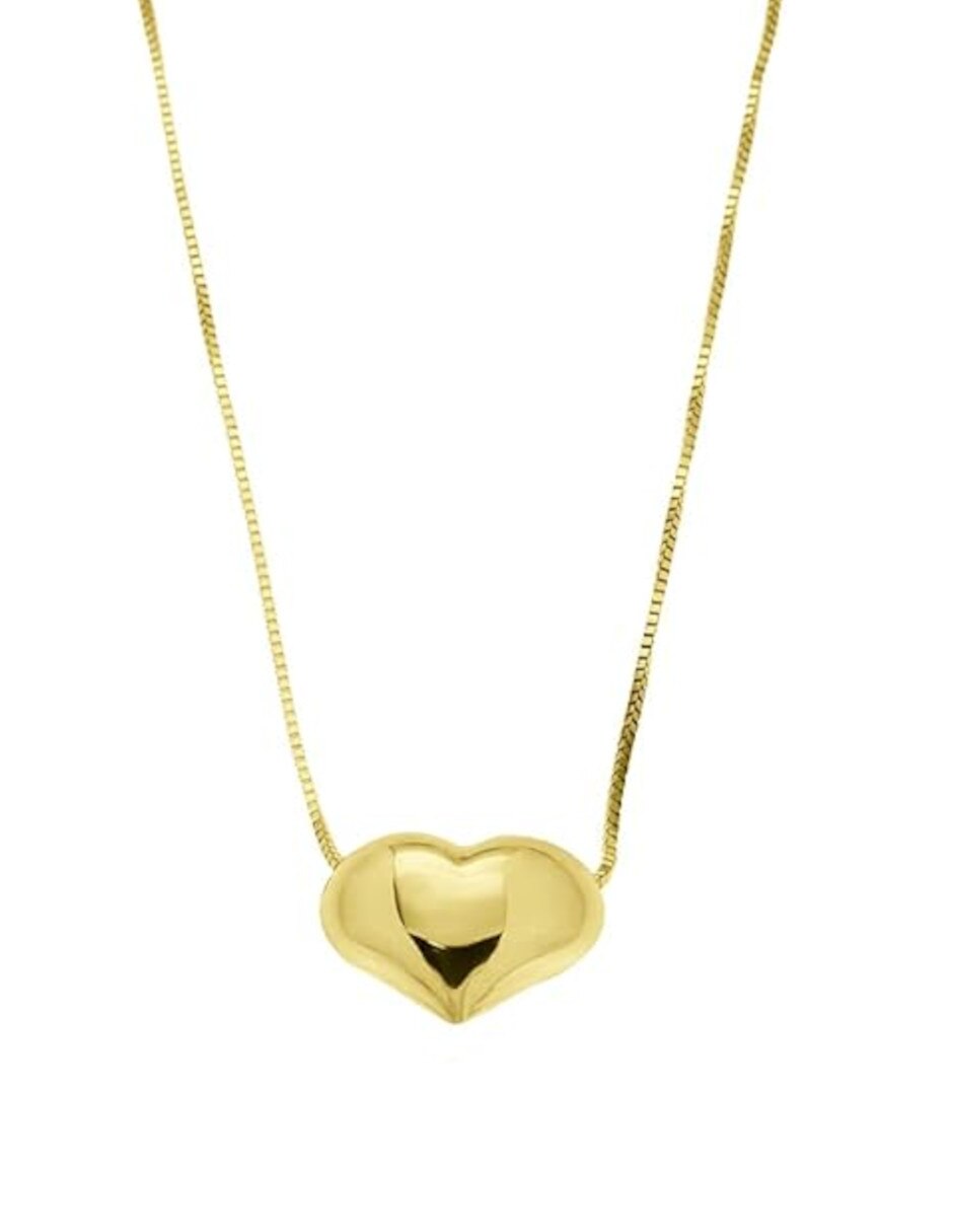 Collar con dije corazón de oro 14 K Collar con dije corazón de oro 14 K