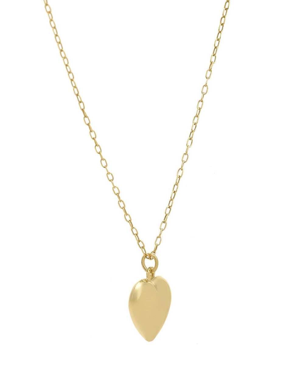 Collar con dije corazón de oro 14 K 3