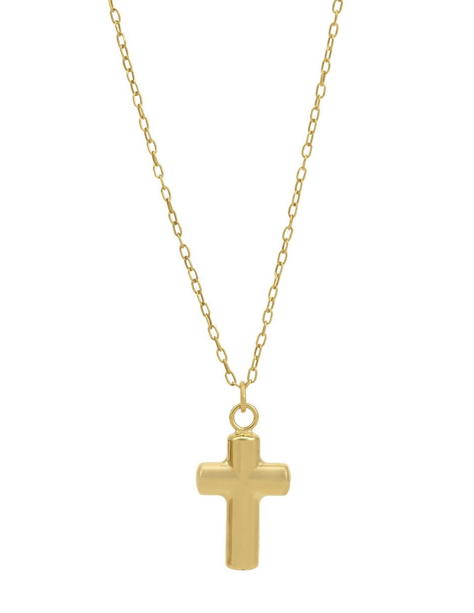 Collar con dije cruz de oro 14 K Collar con dije cruz de oro 14 K