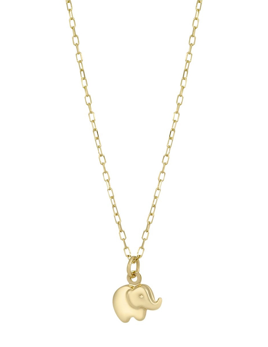Collar con dije elefante de oro 14 K Collar con dije elefante de oro 14 K