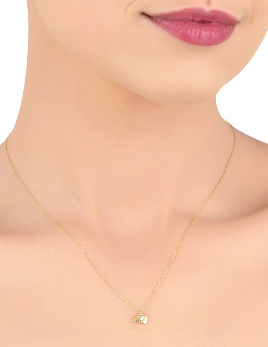 Collar con dije elefante de oro 14 K 2