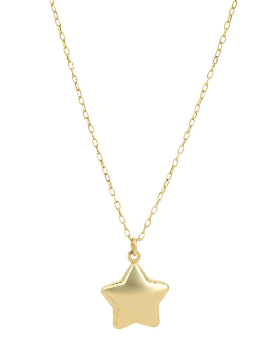 Collar con dije estrella de oro 14 K Collar con dije estrella de oro 14 K