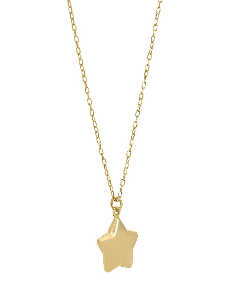Collar con dije estrella de oro 14 K 3