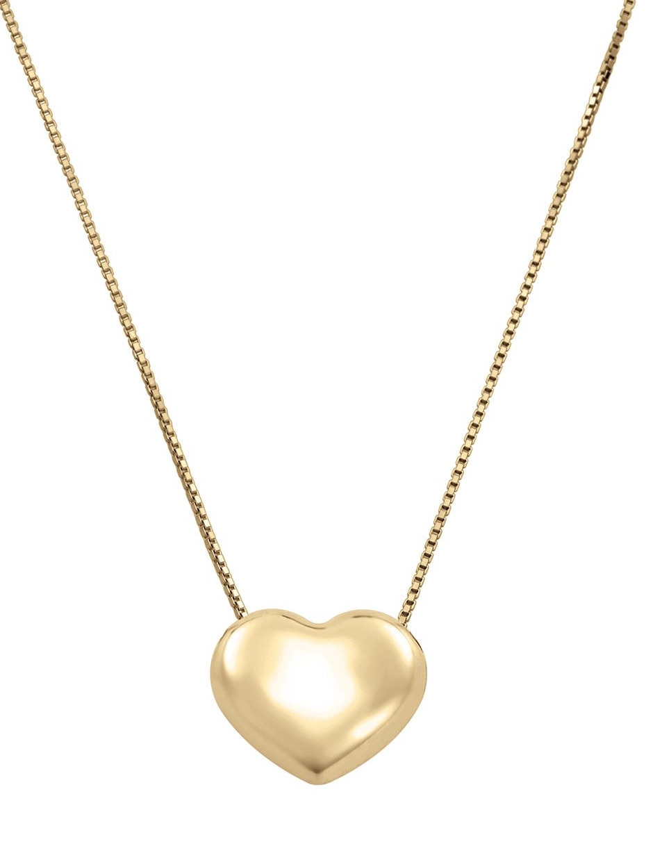 Collar con dije de corazón de oro 14 K 1