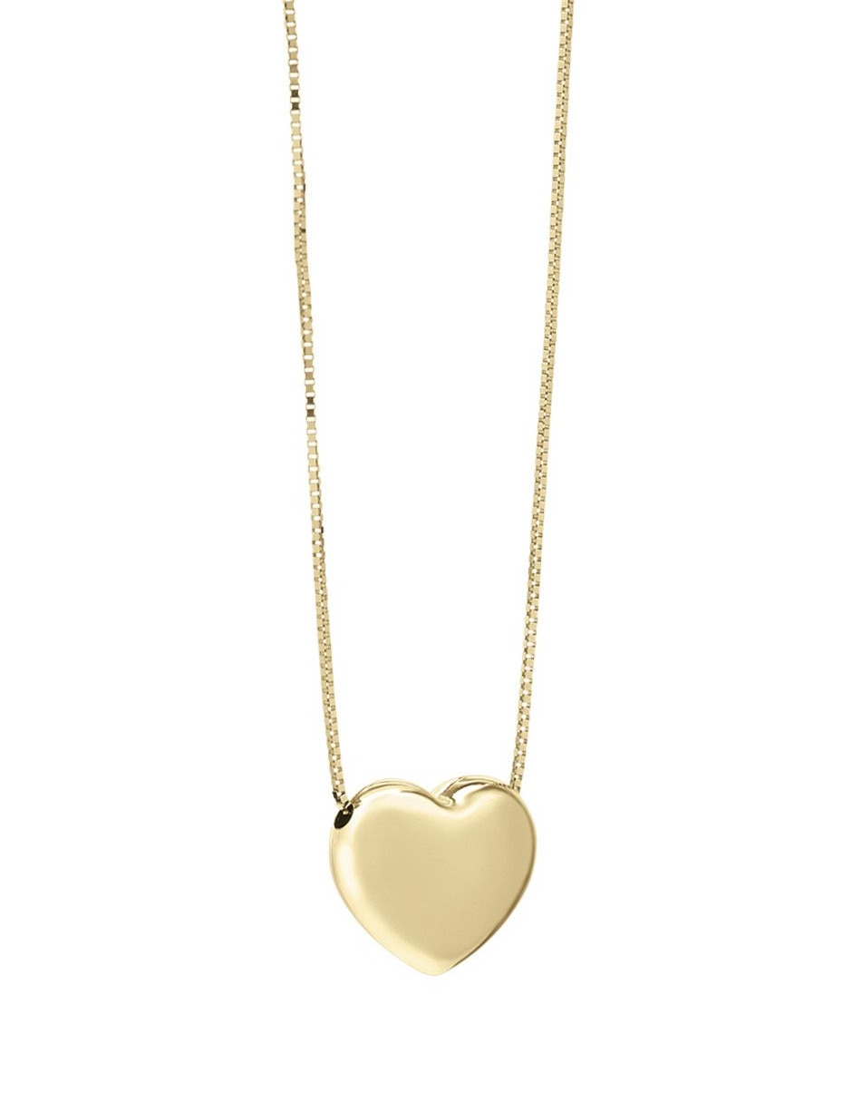 Collar con dije de corazón de oro 14 K 4