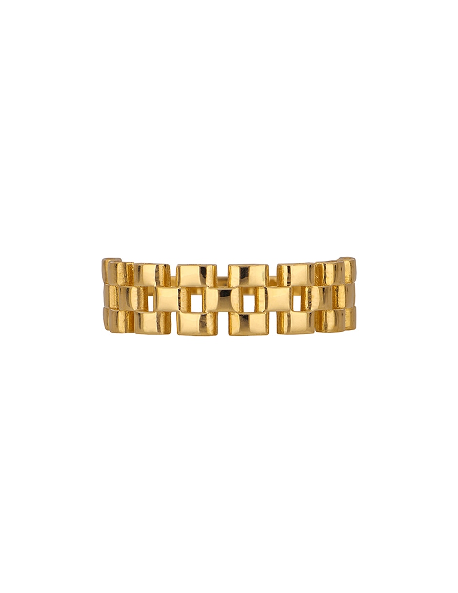 Anillo Dinasti 14 k de oro amarillo pulido