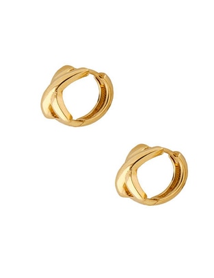 Aretes de oro 14 K con acabado pulido 1