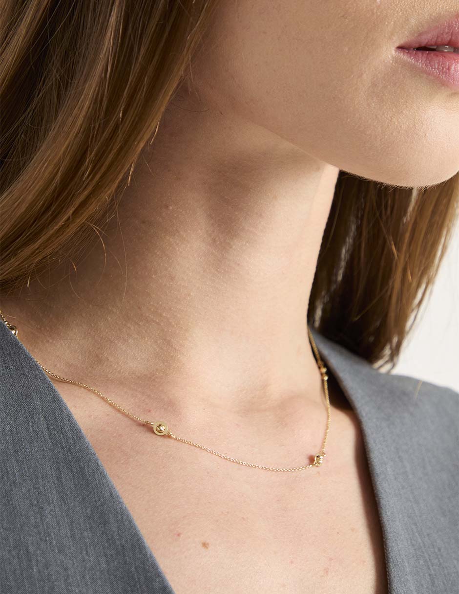 Collar de oro amarillo 14 K