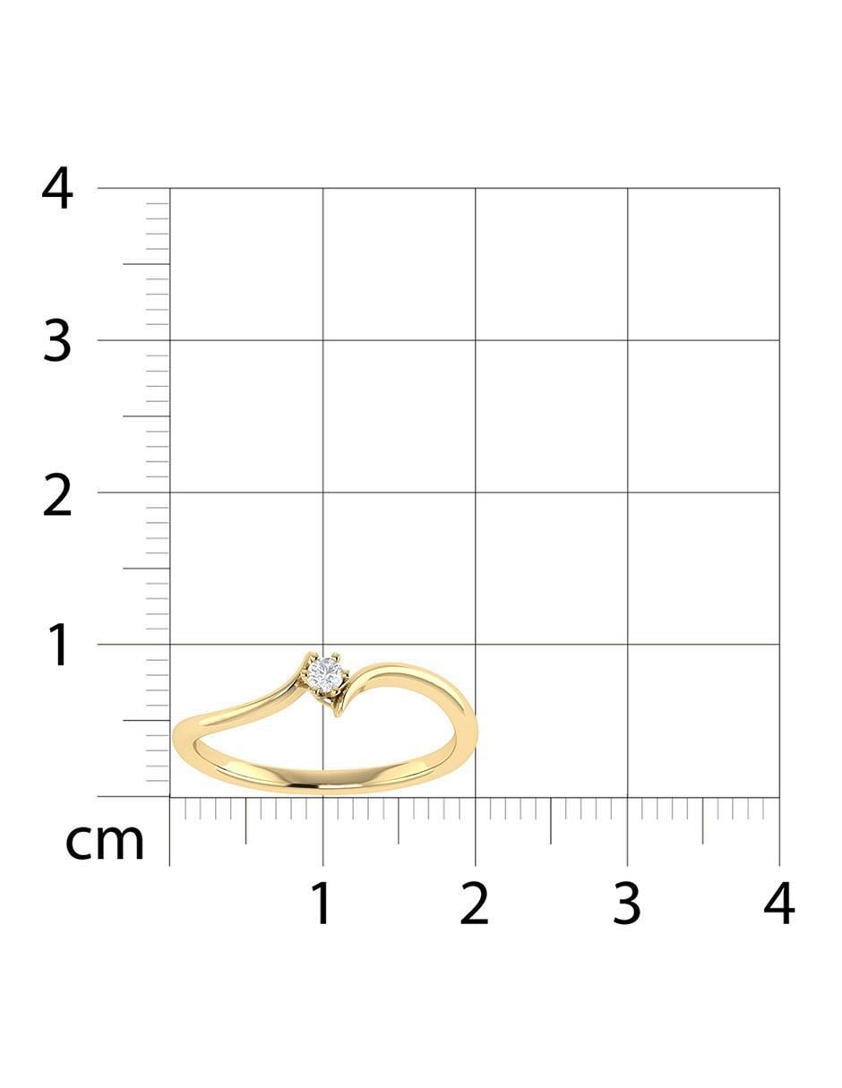 Argolla de oro 14 k diamante 7
