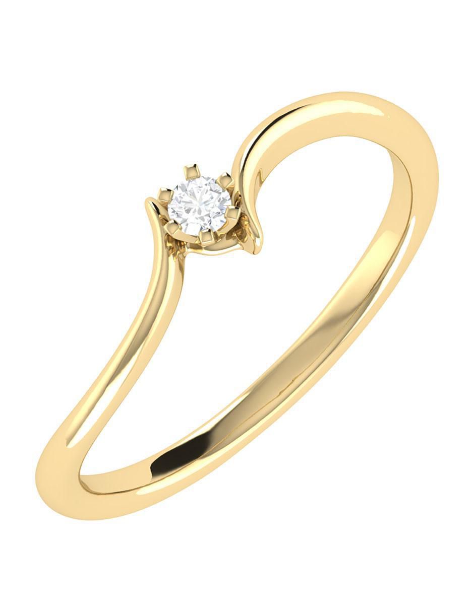 Argolla de oro 14 k diamante 5