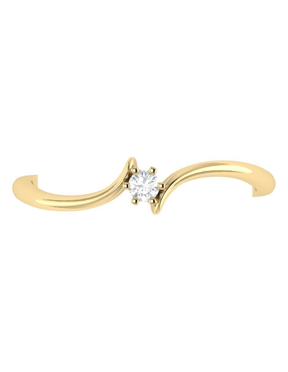 Argolla de oro 14 k diamante