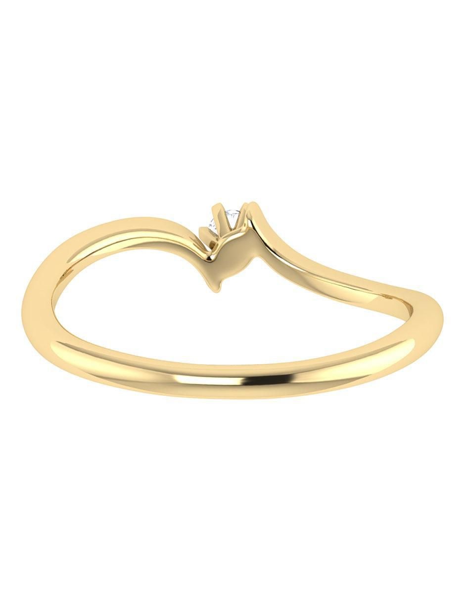 Argolla de oro 14 k diamante