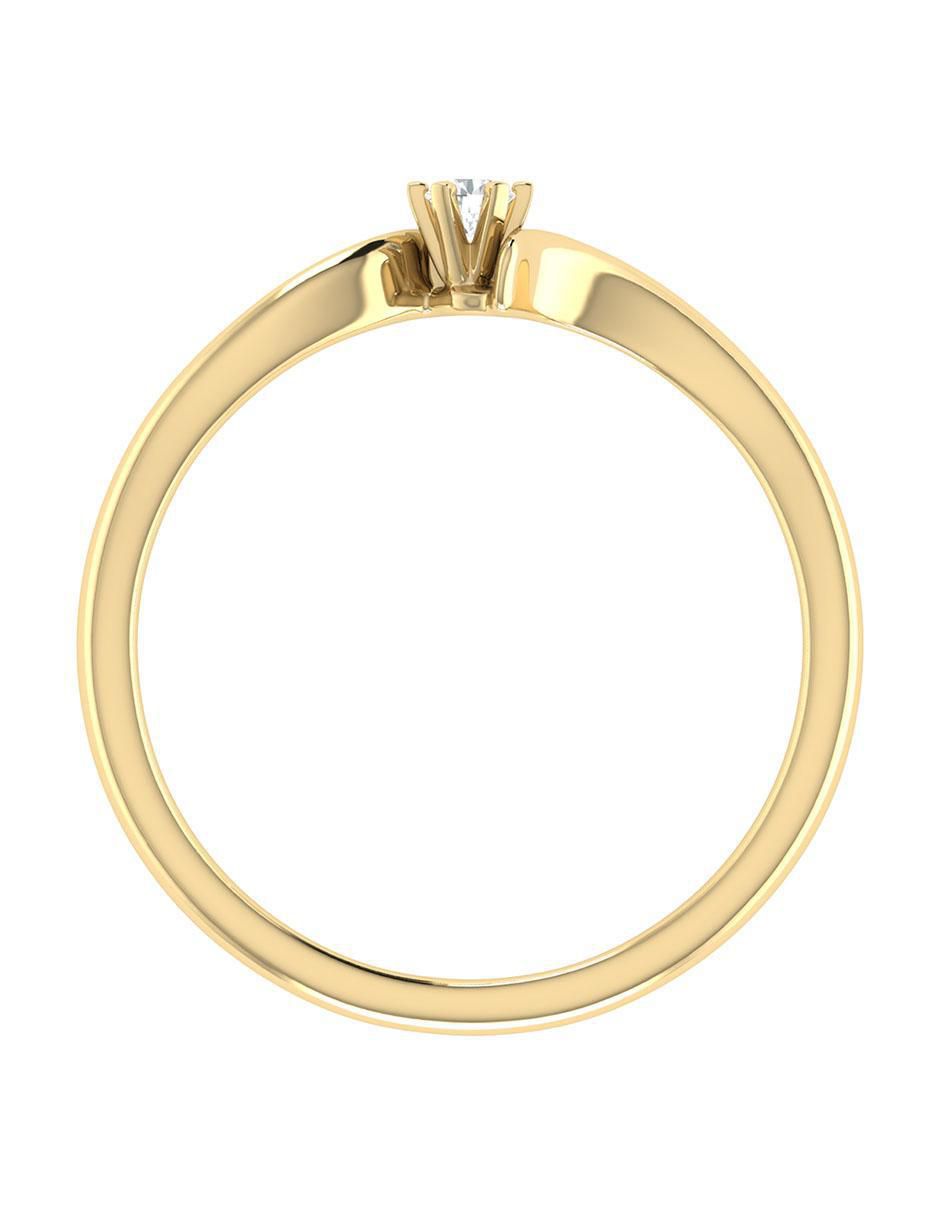 Argolla de oro 14 k diamante