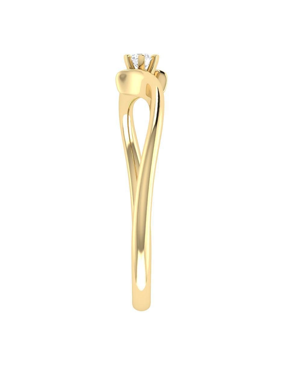 Argolla de oro 14 k diamante 6