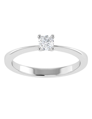 Argolla de oro blanco 14 k diamante Argolla de oro blanco 14 k diamante