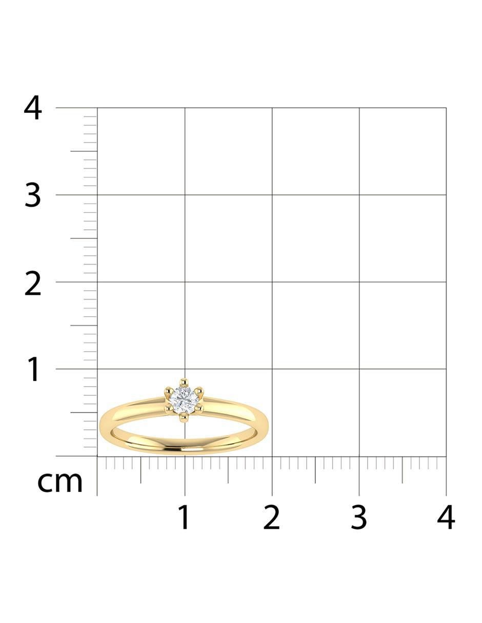 Argolla de oro 14 k diamante 6